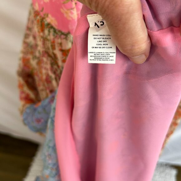 Ramy Brook Isabel Floral Handkerchief Dress Horizon Rose Pink Combo, 6 - Picture 11 of 13